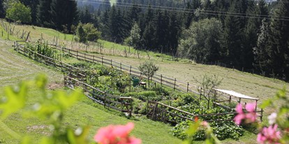 Wanderurlaub - Schwierigkeit Wanderungen: Schwarz - Kärnten - Hauseigener Garten mit frischem Gemüse - Naturgut Gailtal