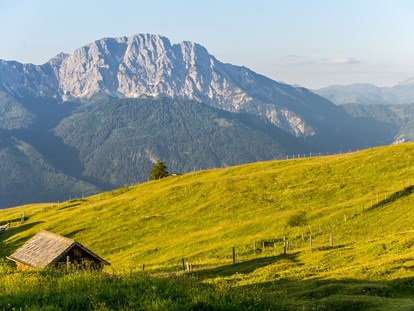 Wanderurlaub - Wanderschuhe: 4 Wanderschuhe - Kärnten - Blick auf den Reißkofel in den Gailtaler Alpen - Sattleggers Alpenhof & Feriensternwarte