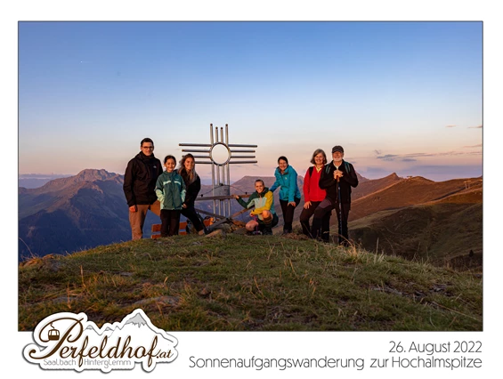 Wanderhotel: Sonnenaufgangswanderung zur Hochalmspitze im August 2023 - Ferienwohnungen Perfeldhof